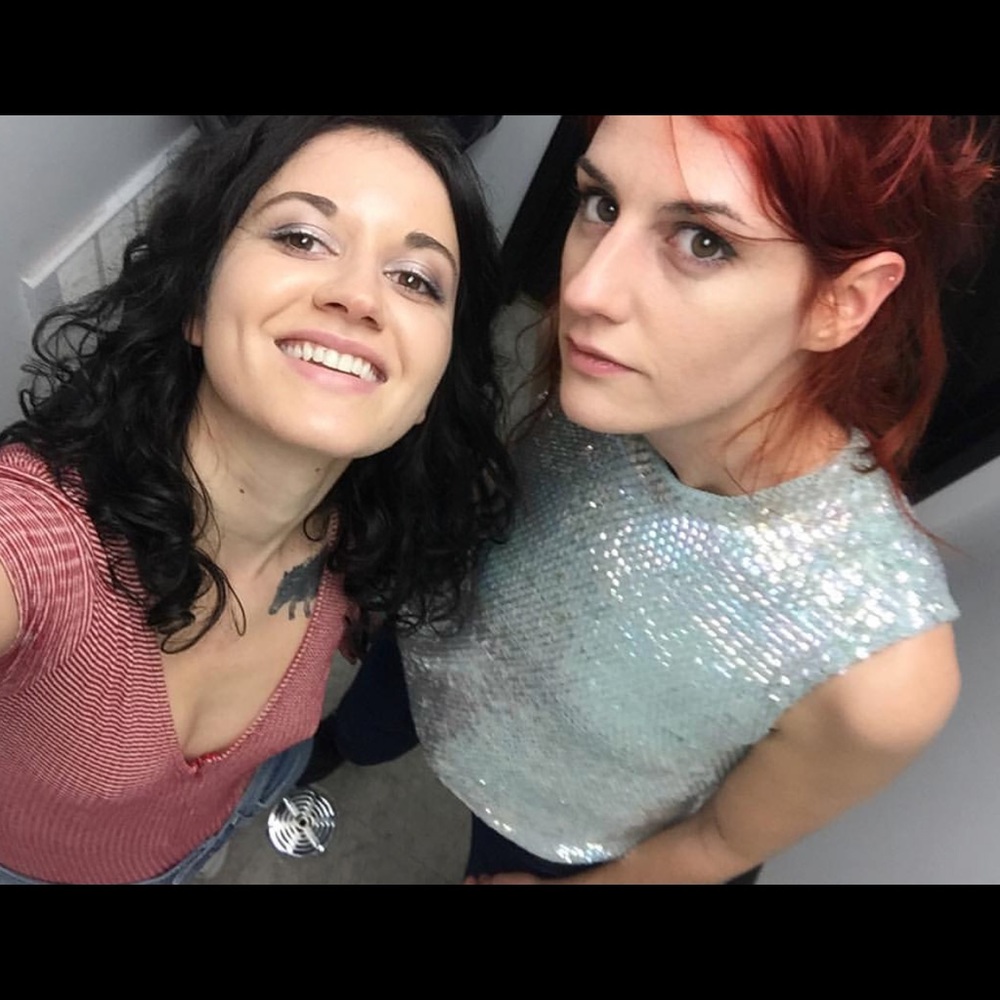 Beautiful vintage (1960’s)  wool / sequin crop top